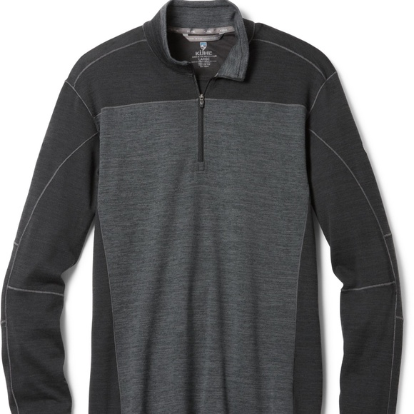 KUHL - Ryzer Quarter-Zip Sweater - Men's Large - Black/Koal - Like New - Picture 4 of 4